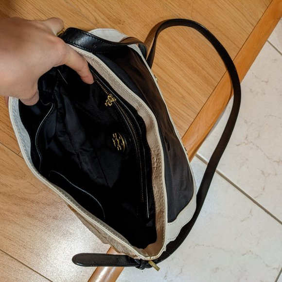 Tory Burch Steffi Crossbody Leather Bag Fossil - Picture 5 of 9